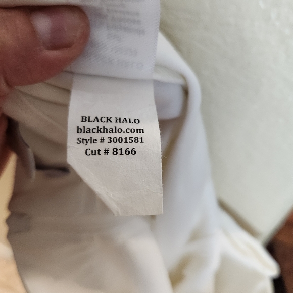 SOLD DO NoT BUY lack Halo White High Rise Wide Leg Pants Wedding - Picture 11 of 11